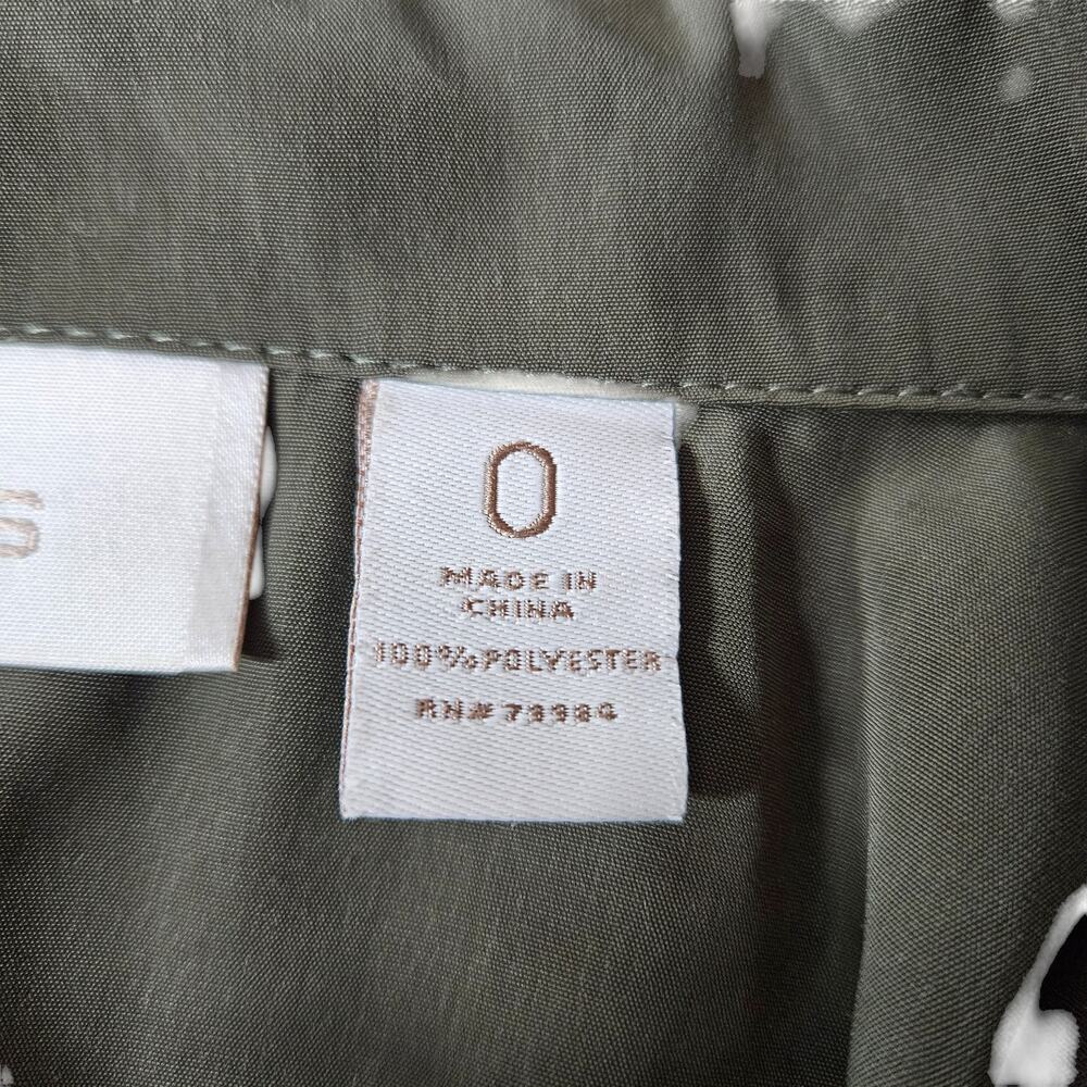 Chicos Utility Jacket 0 Small Green Button Front Coastal Military Chic Casual - Picture 16 of 16